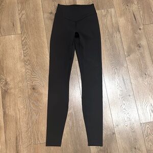 LULULEMON LEGGINGS, size 2, black, 28” length, used, in good condition
